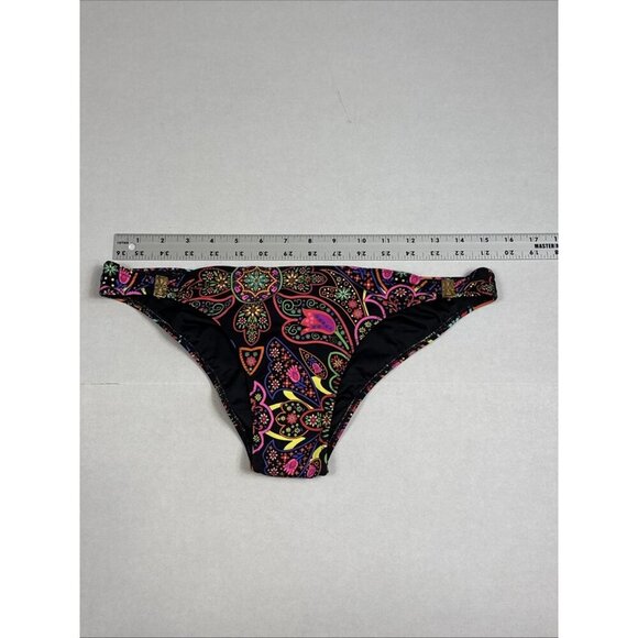 Phax Women's L Bikini Swim Bottom Black Multi Floral NWT - Picture 6 of 15